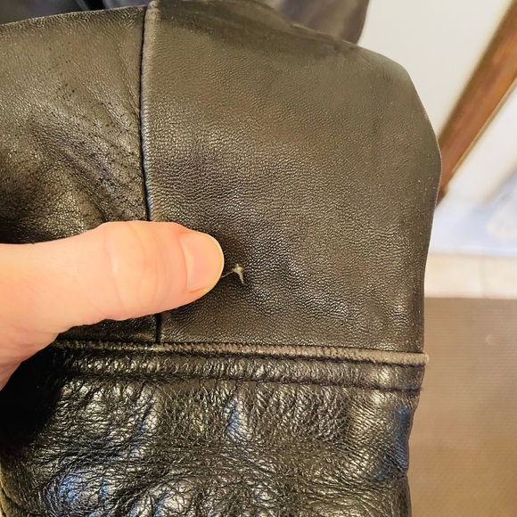 Real Leather Vintage Women's Jacket - Distressed Large - Picture 5 of 8